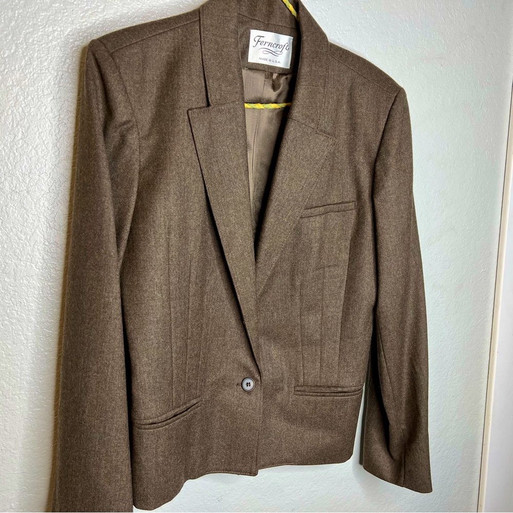 Vintage Set - Ferncroft 100% Wool Blazer & Skirt Size 4